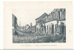 CPA 9 X 14 Somme ROYE Après Le Passage De L'ennemi   Rue Ruines De Maisons - Roye