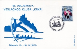 Yugoslavia, Rowing, 50 Years Of The Yugoslav Rowing Club Krka, Šibenik 1973 - Canottaggio