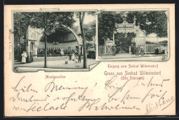 AK Berlin-Wilmersdorf, Gaststätte Seebad O. Schramm, Eingang Und Musikpavillon  - Wilmersdorf