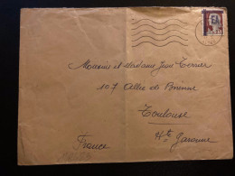 LETTRE TP M DE DECARIS 0,25 Surch.EA OBL.MEC. VARIETE 20-7 1962 ROUIBA ALGER - Cartas & Documentos