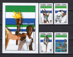 Sierra Leone 1988 Olympic Games Seoul, Basketball, Judo, Gymnastics, Etc. Set Of 4 + S/s MNH - Estate 1988: Seul