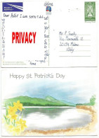 EIRE Pre Paid PSC Happy St. Patrick's Day 1999 - Used 5mar2000 To Italy - Postwaardestukken