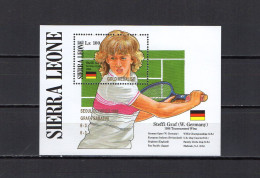 Sierra Leone 1989 Olympic Games Seoul, Tennis, Steffi Graf S/s With Winners Overprint MNH - Summer 1988: Seoul