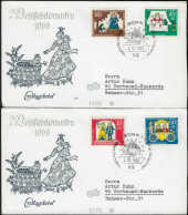 Allemagne 1966 Y&T 380 à 383. Le Roi Des Grenouilles Des Frères Grimm Sur 2 FDC - Rane