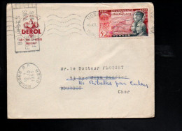 MONACO SEUL SUR LETTRE POUR LA FRANCE 1953 - Storia Postale