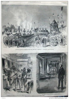 Le Chemin De Fer D'Orléans à Châlons - Inauguration - Bénédiction Des Locomotives - Page Original 1875 - 2 - Documents Historiques