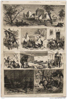 Les Inondations - Ruines Du Faubourg Saint-Cyprien Après Le Sinistre - Recherche Des Cadavres - Page Original 1875 - 6 - Documents Historiques