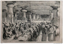 Le Voyage Du Prince De Galles - Grand Dîner De Gala Donné Dans Le Temple Souterrain D'Éléphanta - Page Original 1875 - 8 - Documentos Históricos