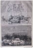La Mission Du Dr. Harmand En Indo-Chine - Le Débarcadère De Pursah - Page Original 1875 - Documents Historiques