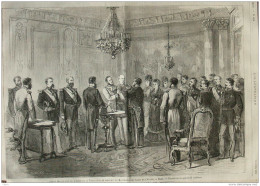 Remise Des Insignes De L'ordre De La Toison D'or Au Maréchal Mac-Mahon à Paris - Page Original 1875 - Documentos Históricos