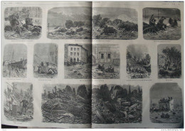 Les Inondations - Rupture De La Digue Du Cours Dillon Par La Garonne - Page Original 1875 - 1 - Documentos Históricos