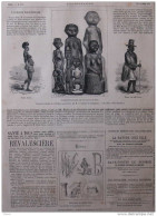 Femme Okôta - Édibé, Roi Des Okôta - Idoles Des Pahouins, Des Gallois Et De Ivéia - Page Original - 1875 - Documents Historiques