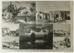 La Mer Intérieure D'Algérie -  L'oasis De Biskra - El-Oued - Sidi Mohammed-El-Moussa - Page Original - 1875 - Historical Documents