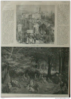 Le Pont De Londres - Regents Park, Sous Les Arbres  - Page Original - 1875 - Historical Documents