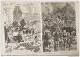 Toulouse - Les Inondés De Saint-Cyprien à La Porte De Saint-Nicolas - Recherche Des Victimes - Page Original 1875 - Historical Documents