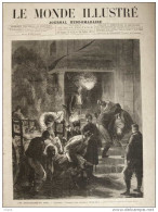 Les Inondations Du Midi - Toulouse - Transport Des Victimes à L'Hôtel-Dieu - Page Original 1875 - Historical Documents