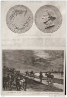 Les Manoeuvres De Nuit - Verdun - La Médaille Du Peintre Corot -  Page Original - 1875 - Documenti Storici