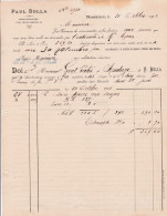 13-P.Bolla..Denrées Coloniales, Sucres, Cafés, Poivres, Riz..Marseille....(Bouches-du-Rhône)....1902 - Andere & Zonder Classificatie