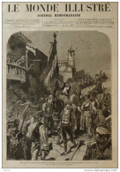 Le Somaten Au Levée En Masse, Dans La Catalogne, Contre Dernières Bandes Carlistes - Page Original 1875 - Documents Historiques