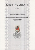 Germany Deutschland 1983-4 Schwäbisch-Alemannische Fastnacht, Der Federahannes, Rottweiler Fasnet, Canceled In Bonn - 1981-1990