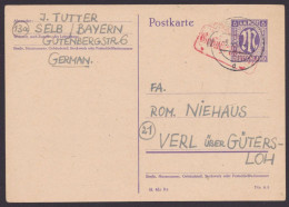 Selb: P903, O, Bedarf, Ra "Gebühr Bezahlt", 9.4.46 - Lettres & Documents