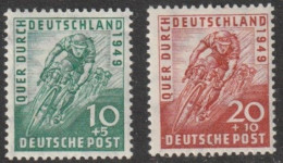 Bizone: 1949, Mi. Nr. 106-07, Radrennen "Quer Durch Deutschland".  **/MNH - Ungebraucht