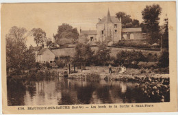 CPA - 72 - BEAUMONT Sur SARTHE - Les Bords De La Sarthe à SAINT PIERRE - Animation - 1946 - Beaumont Sur Sarthe