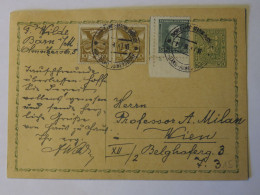 CZECHOSLOVAKIA POSTAL CARD TO AUSTRIA 1931 - Andere & Zonder Classificatie