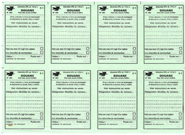 Document Interne La Poste Etiquette De Douane C1 N°284. Planche Complète De 8 étiquettes - Documenti Della Posta