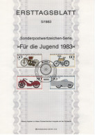 Germany Deutschland 1983-05 Fur Die Jugend, Motorcycle Bike Motorbike Cycle Transport, Canceled In Bonn - 1981-1990