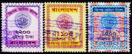 BANGLADESH HV 100TK 200TH 500TK REVENUE FISCAL USED STAMPS #D20 - Bangladesch