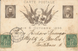 FRANCO RUSSIAN ALLIANCE - PARIS 6 OCTOBRE 1896 - ED BELLAVOINE - 1896 - Evènements