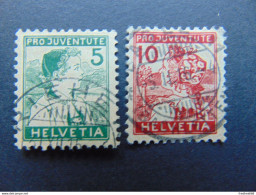 Très Belle Paire Des N°. 128 Et 129 (Philex) Oblitérés - Pro Juventute 1915 - Used Stamps