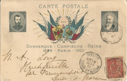 FRANCO RUSSIAN ALLIANCE - DUNKERQUE COMPIEGNE REIMS - 1896 PARIS 1901  - ED BELLAVOINE - 1901 - Eventos