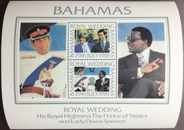 Bahamas 1981 Royal Wedding Minisheet MNH - Bahamas (1973-...)