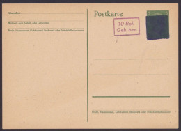 Trier: DR P298, *, Wertzeichen Geschwärzt, Ra "10 Rpf. Geb. Bez." - Storia Postale