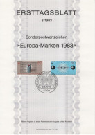 Germany Deutschland 1983-8 CEPT Europa-Marke, Electric Field Lines Elektrischen Feldlinien, Hertz, Book Printing, Bonn - 1981-1990