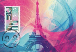 France 2024_Carte Maximum 1er Jour_fdc_Jeux Olympiques Et Paralympiques De Paris 2024. Oblit. PJ Paris 29/03/24. - 2020-…