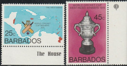 THEMATIC GEOGRAPHY:  MAP OF CARIBBEAN.  WORLD CRICKET CUP   -  BARBADOS - Geography