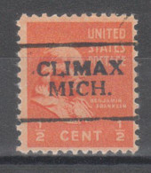 USA Precancel Vorausentwertungen Preo Locals Michigan, Climax 701 - Precancels