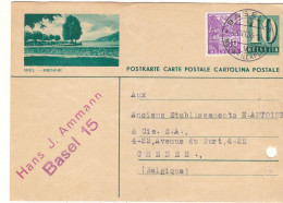 Suisse - Carte Postale De 1936 - Oblit Basel - Exp Vers Chênée - - Covers & Documents