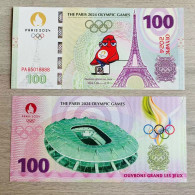 2024 Paris, France Testing Anti-counterfeiting Fluorescent Commemorative Banknotes, Sports Meet，UNC - Autres & Non Classés