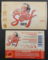 Bier Etiket (6n7), étiquette De Bière, Beer Label, Seef Bier Brouwerij Antwerpse Brouwcompagnie - Beer