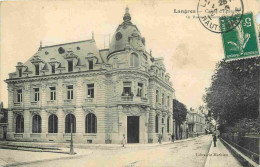 52 - Langres - Caisse D'Epargne - Animée - Animée - CPA - Oblitération Ronde De 1913 - Etat Croquée Et Pli Visible - Voi - Langres