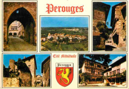 01 - Pérouges - Multivues - Blasons - Cité Médiévale - Vieilles Pierres - CPM - Voir Scans Recto-Verso - Pérouges