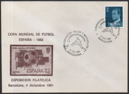 FOOTBALL - ESPAGNE BARCELONA 1981 - MUNDIALES DE FUTBOL  - EXPOSICION SELLOS Y MATASELLOS - A - 1982 – Spain