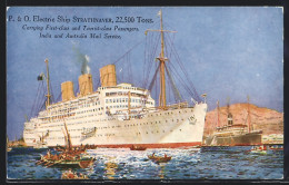 AK P. & O. Electric Ship Strathnaver, India And Australia Mail Service  - Steamers