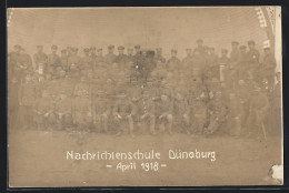 AK Dünaburg, Soldaten Der Nachrichtenschule 1918  - Latvia