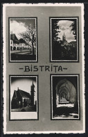 AK Bistrita, Strassenpartie, Kirche, Blick Durch Den Säulengang  - Romania