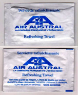 Sachet "Serviette Rafraîchissante AIR AUSTRAL" (scann Recto Verso)_Di025 - Otros & Sin Clasificación